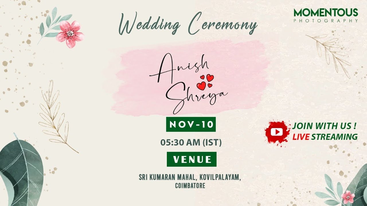 Wedding Ceremony Of Shrea Anish