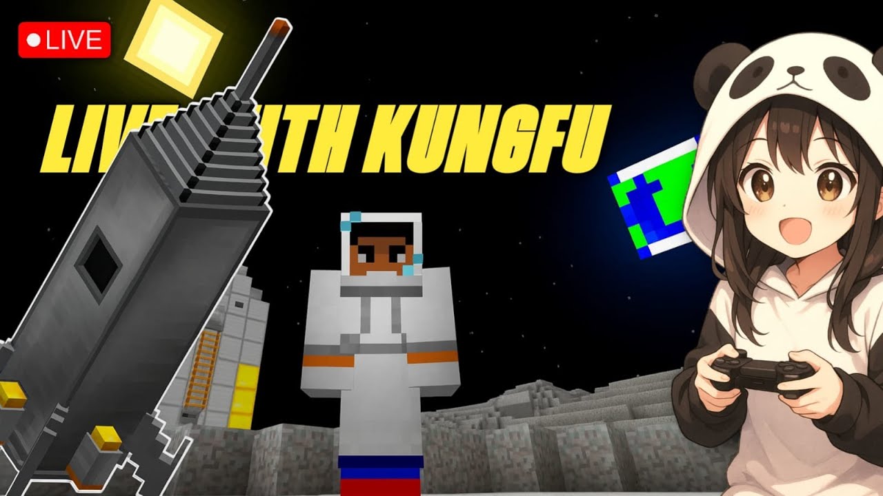 ''Moon Pe Jaane Ki Taiyari'' | Minecraft Steampunk | live 🔴 #kungfumeghna