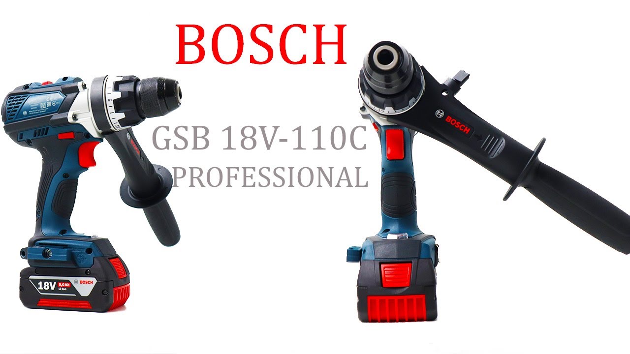 Огляд шуруповерта BOSCH GSB 18V-110C Professional