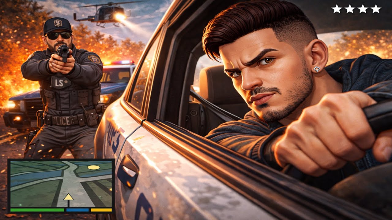 Fugitivo vs Policía GTA 5 | Quién Escapa?