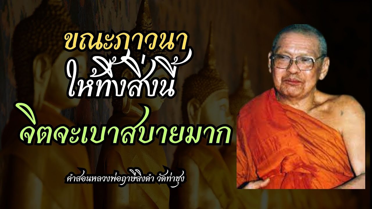 ขณะภาวนาให้ทิ้งสิ่งนี้ก่อน จิตใจจะเบาสบายมาก  (หลวงพ่อฤาษีลิงดำ วัดท่าซุง)