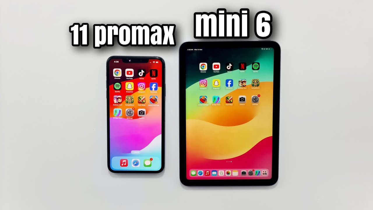iphone 11 Pro Max vs ipad mini 6 speed test
