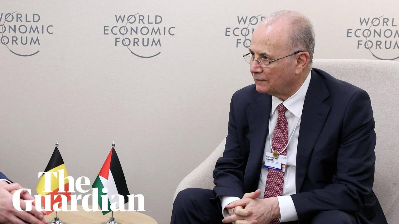 Palestinian Prime Minister Mohammad Mustafa participates in a discussion at Davos – watch live