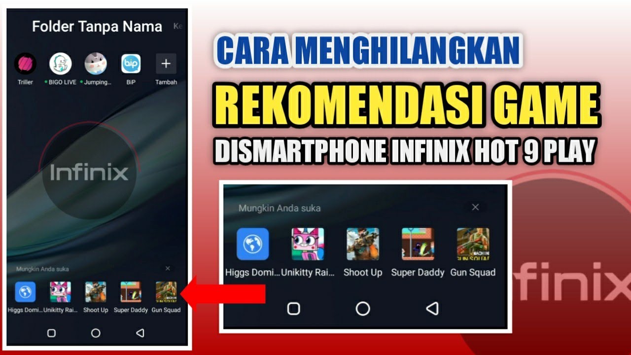 CARA MENGHILANGKAN REKOMENDASI APLIKASI GAME DIHP INFINIX