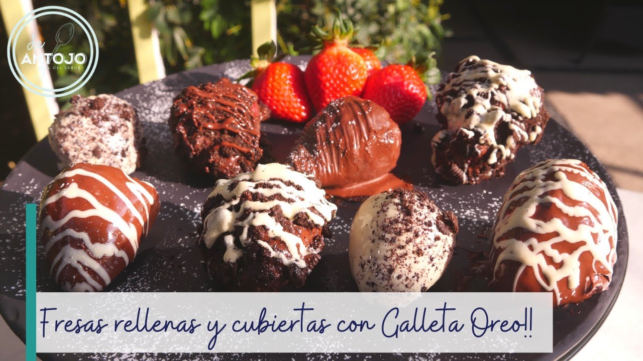 Fresas rellenas y cubiertas con Galleta Oreo!!