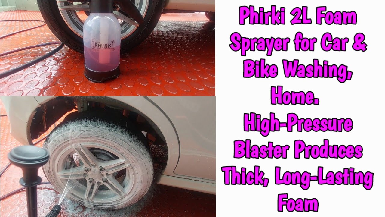 Phirki 2L Foam Sprayer for Car & Bike Washing, Home & Garden – High-Pressure Blaster for Cleaning.
