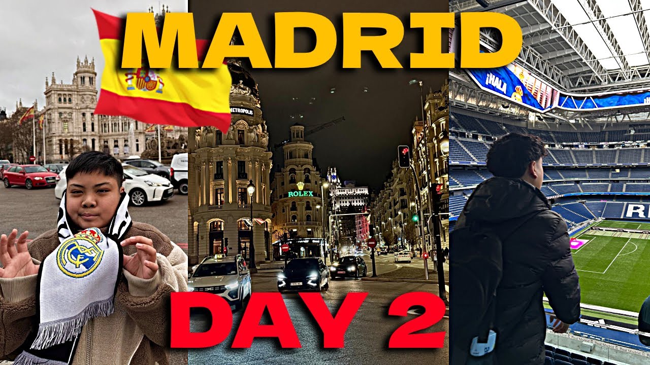 MADRID🇪🇸 : DAY 2 (Santiago Bernabeu,Central Spain,Madrid Nights..🔥) #spain #travel #deutsch #german