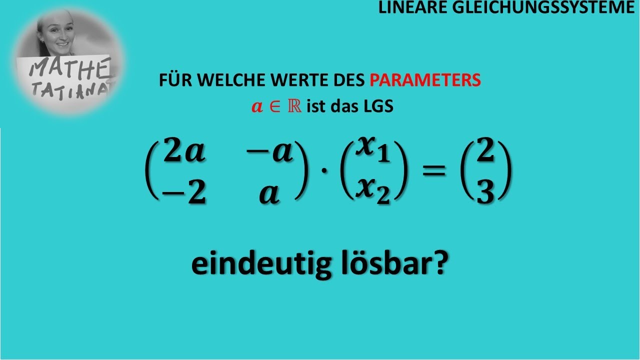 LGS in Abhängigkeit von einem Parameter lösen. Cramersche Regel #lgs #cramer #tutorial #studium