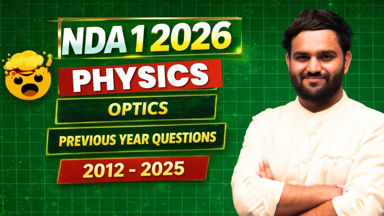NDA 1 2026| Physics One Shot | Optics PYQs 2025-2012 By Shyam Sir