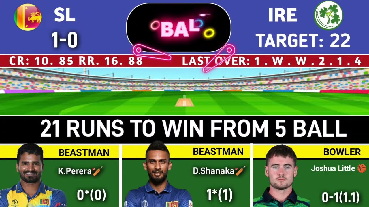 🔴LIVE : SUPER OVER | Sri lanka vs ireland t20 world cup | live cricket match today | SL VS IRE SCORE