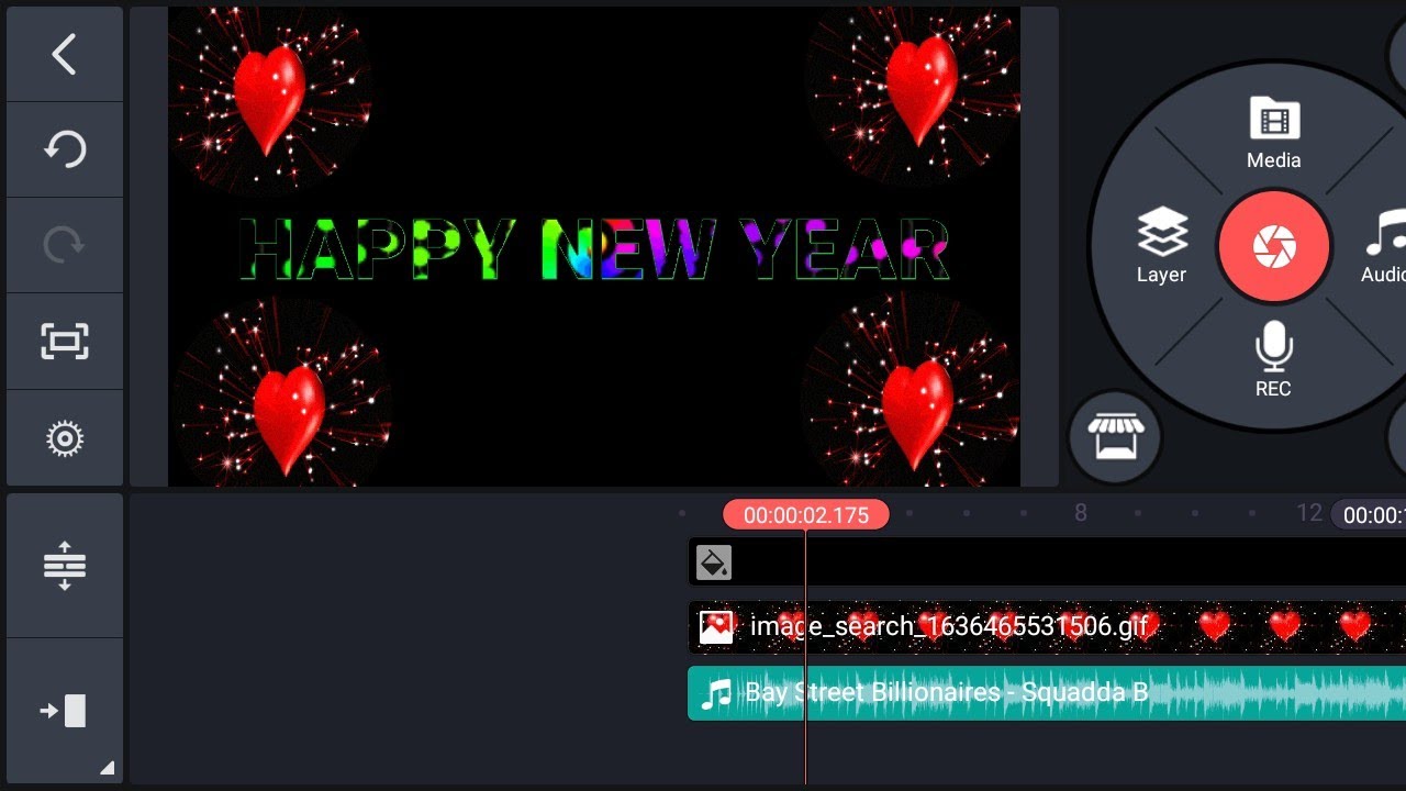 Happy New Year text template video Kaise banaen New Year template video editing