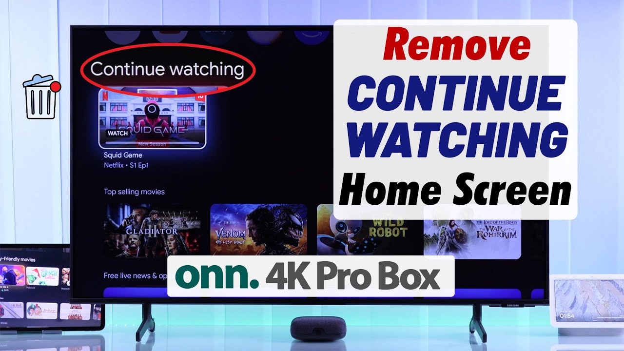 Remove Continue Watching on ONN 4K Pro Google TV Box! [How to From Home Screen]