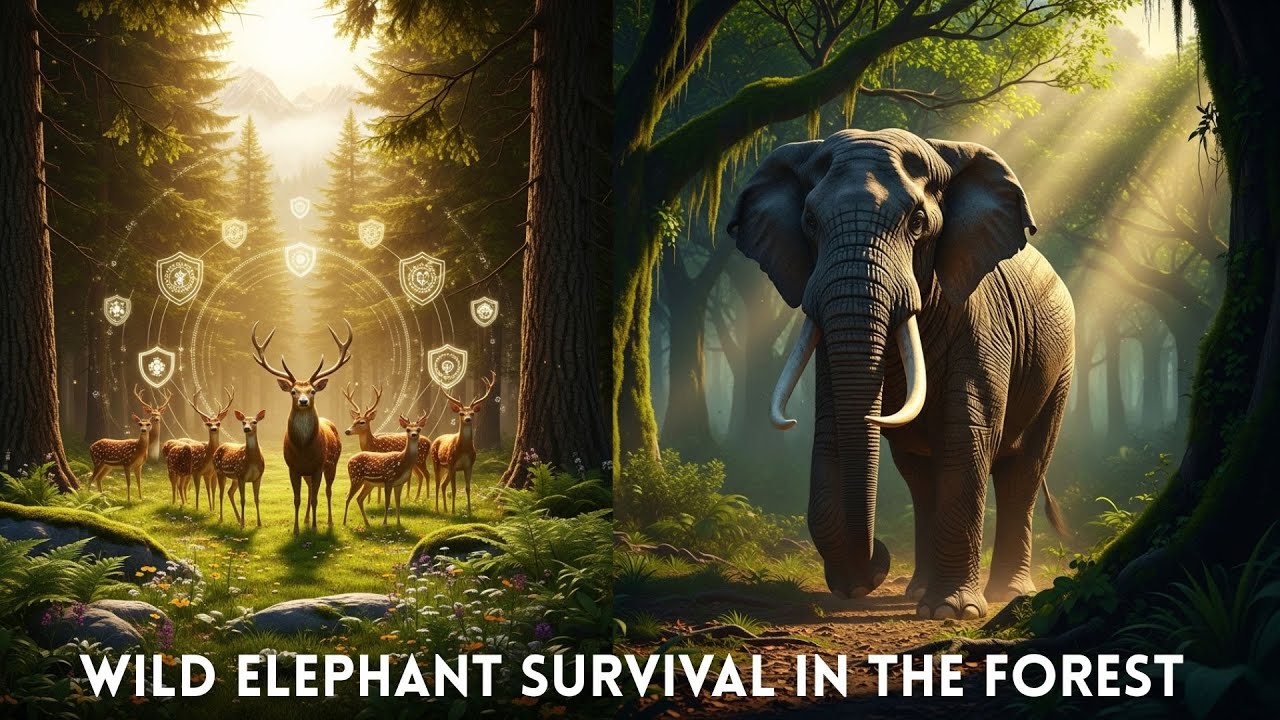 Wild Elephant Survival in the Forest | Wildlife Safari Adventure with Majestic Animals