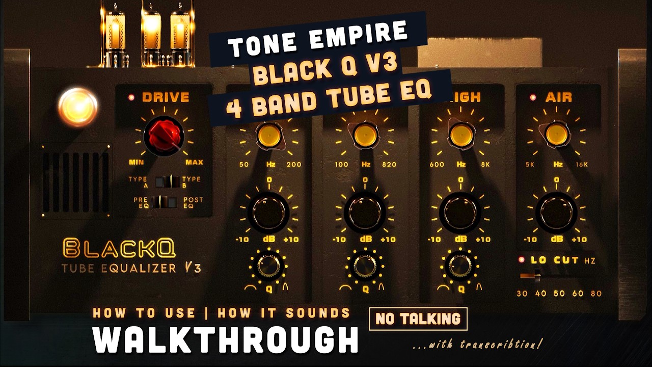 New version: Tone Empire - BlackQ v3 Tube EQ | How to use - How it sounds - Walkthrough (no talking)