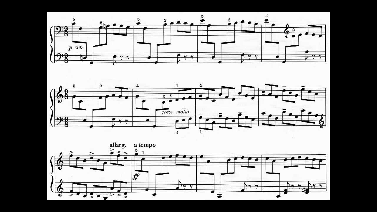 Kabalevsky: Sonatina Op. 13 No. 1, 3rd mov (presto). Music & Sheet