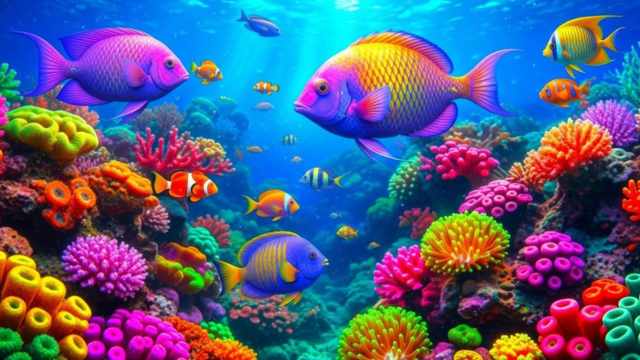 The Best 4K Aquarium - Dive Into The Mesmerizing Underwater Realm, Sea Jellyfish, Coral Reefs. #76