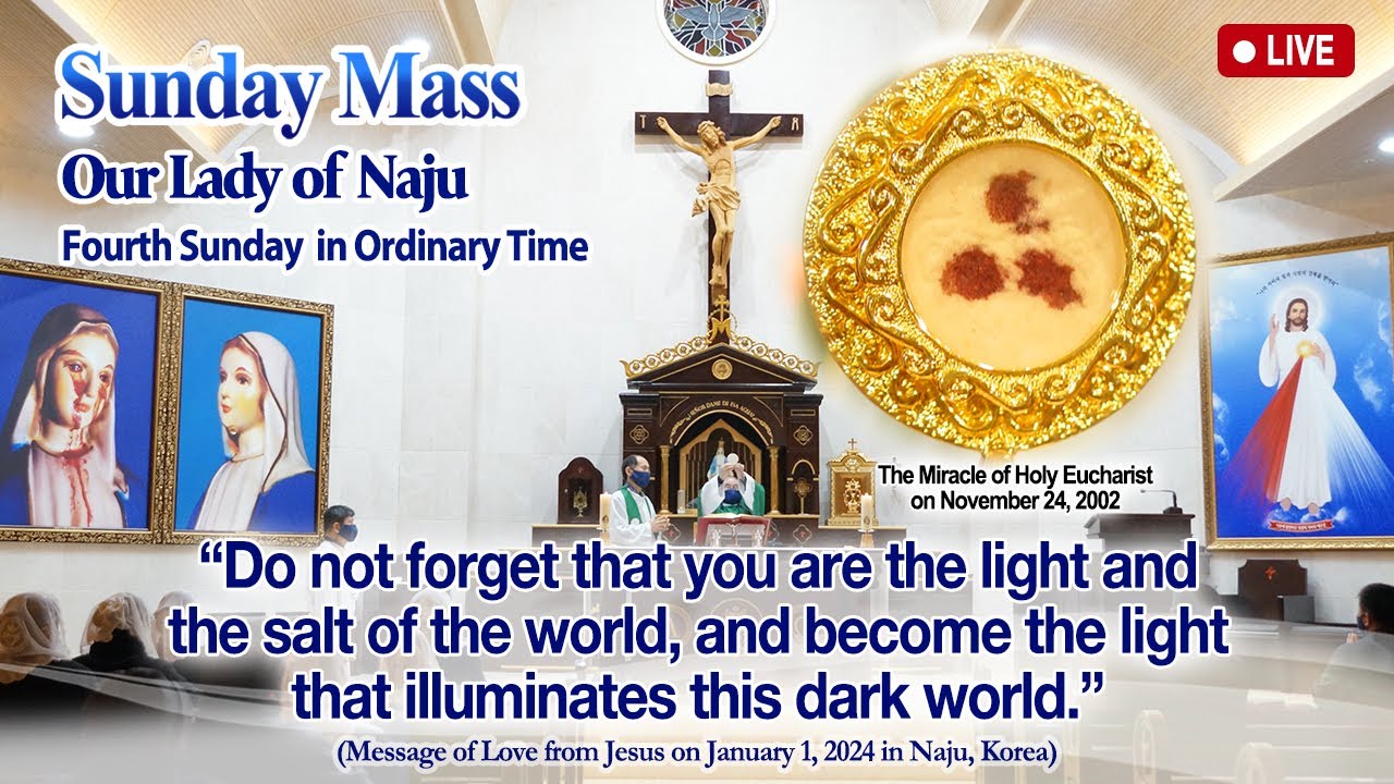❤️ LIVE! Rosary and Mass│Fourth Sunday in Ordinary Time (February 1, 2026)│Naju ❤️