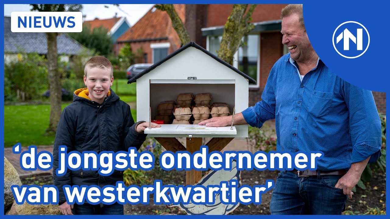 Ondernemer Thijs (10) uit Niehove verkoopt kakelverse eieren van eigen kippen | RTV Noord