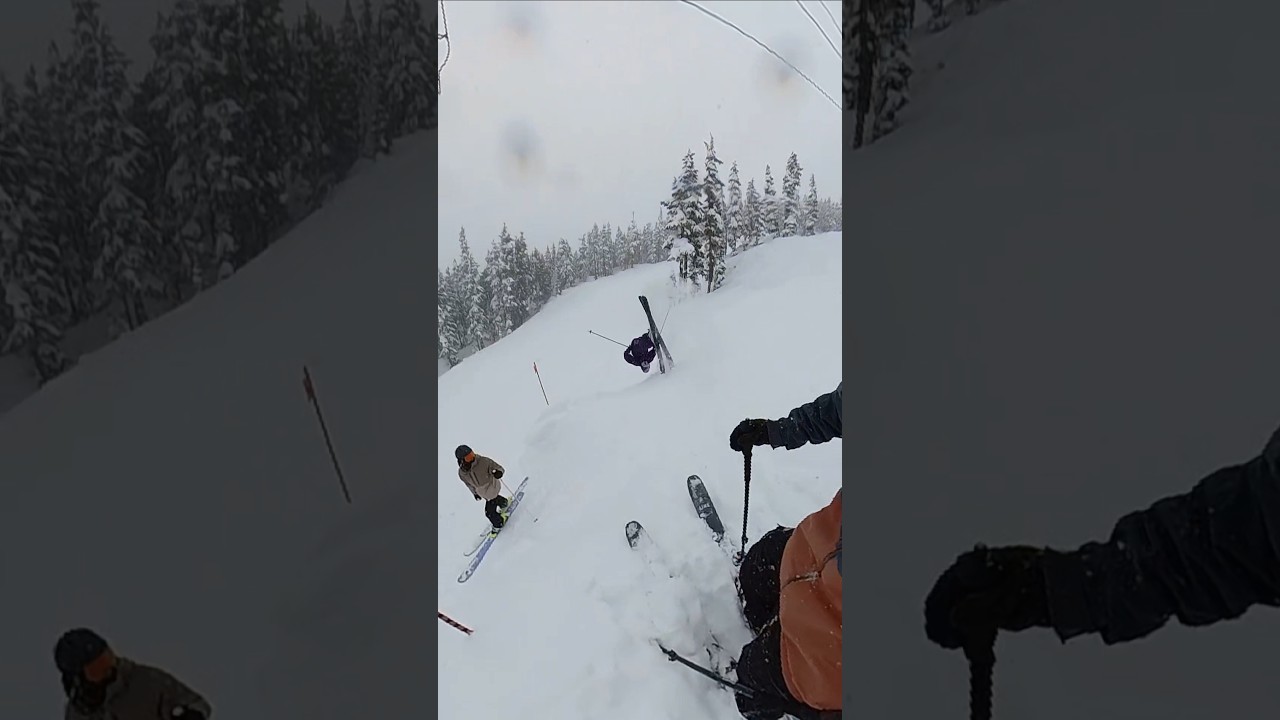 Just 2 brothers having fun skiing