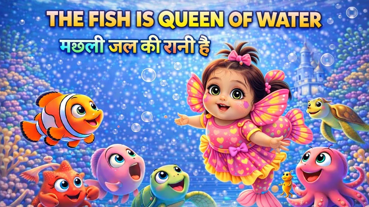 #Machhlijalkiranihai|the fish is queen of water|preschool| machhali| #englishrhymes|learning | poems