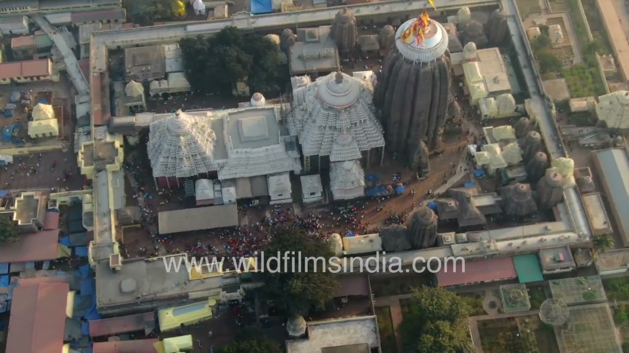 Jagannath Temple and Bada Danda view in Puri town