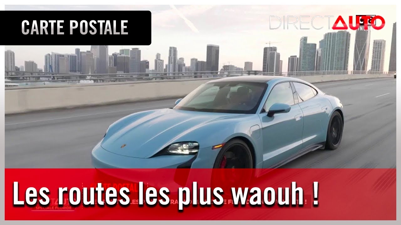 Carte Postale -  Les routes les plus extraordinaires de Floride en Porsche Taycan GTS !