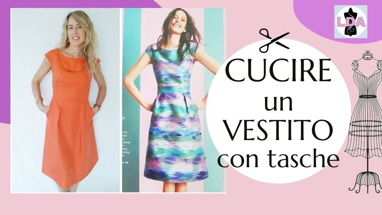 Cucire un Vestito con tasche👗Facile spiegazione. Burda