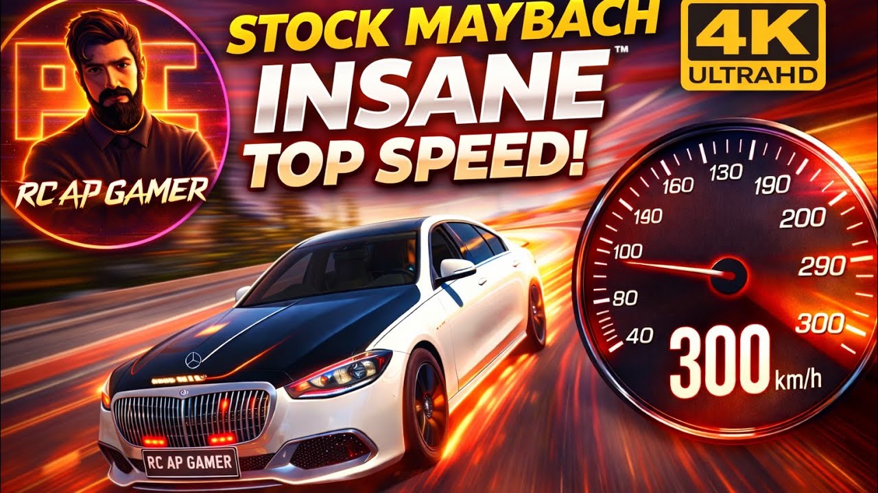 🔥Stock Mercedes Maybach S680 Top Speed Test | INSANE Speed Check 😱| 4K Ultra HD | RC AP Gamer 4561