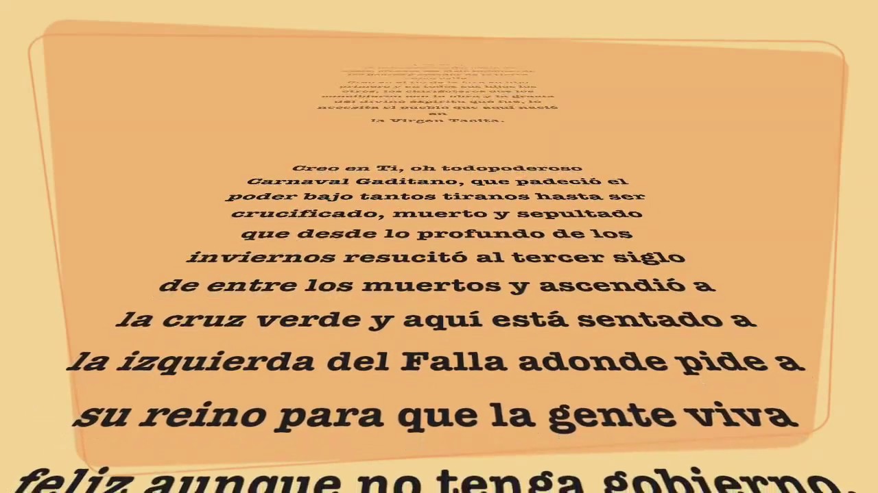 El Credo de Los Peregrinos, comparsa de Juan Carlos Aragón.