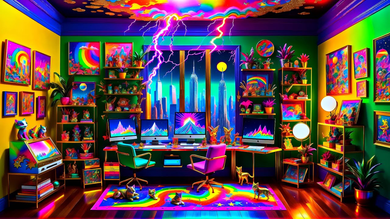My Psychedelic Studio - AI Generated Video (Animation Created by Artificial Intelligence)