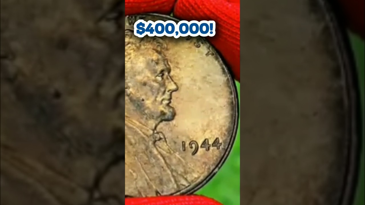 1944 Lincoln One Cent worth $115,000 💰 Rare Copper Penny! #WheatPenny #Shorts