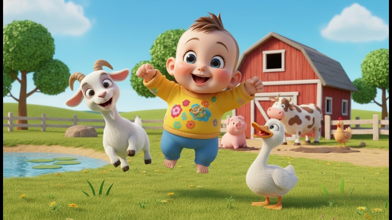 🎵 Desfile de la Granja Tonta | canciones infantiles | Baby Song, Animales Divertidos 🐖🐄🐔