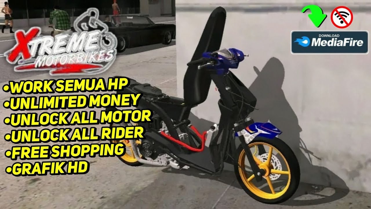 MAIN XTREME MOTORBIKES MOD APK VERSI TERBARU 2023 - Game Motor Drag Open World Android Offline