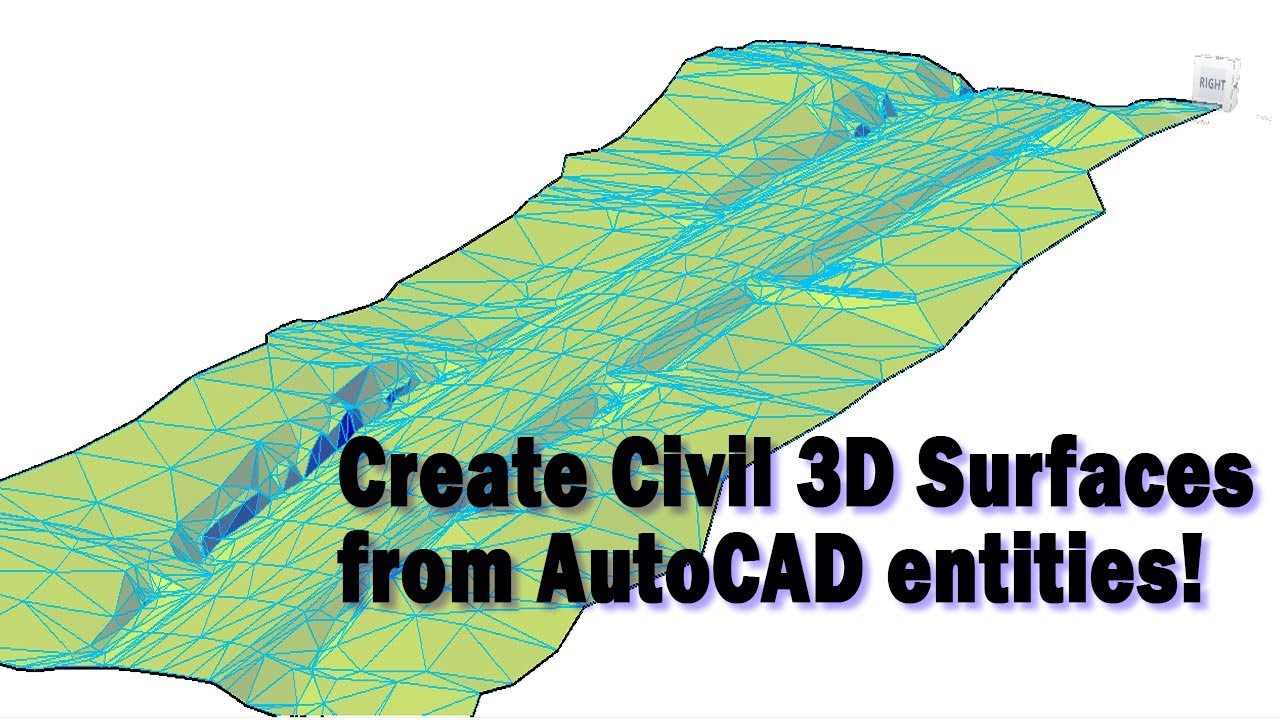 Создание поверхностей Civil 3D из выбранных объектов чертежа
