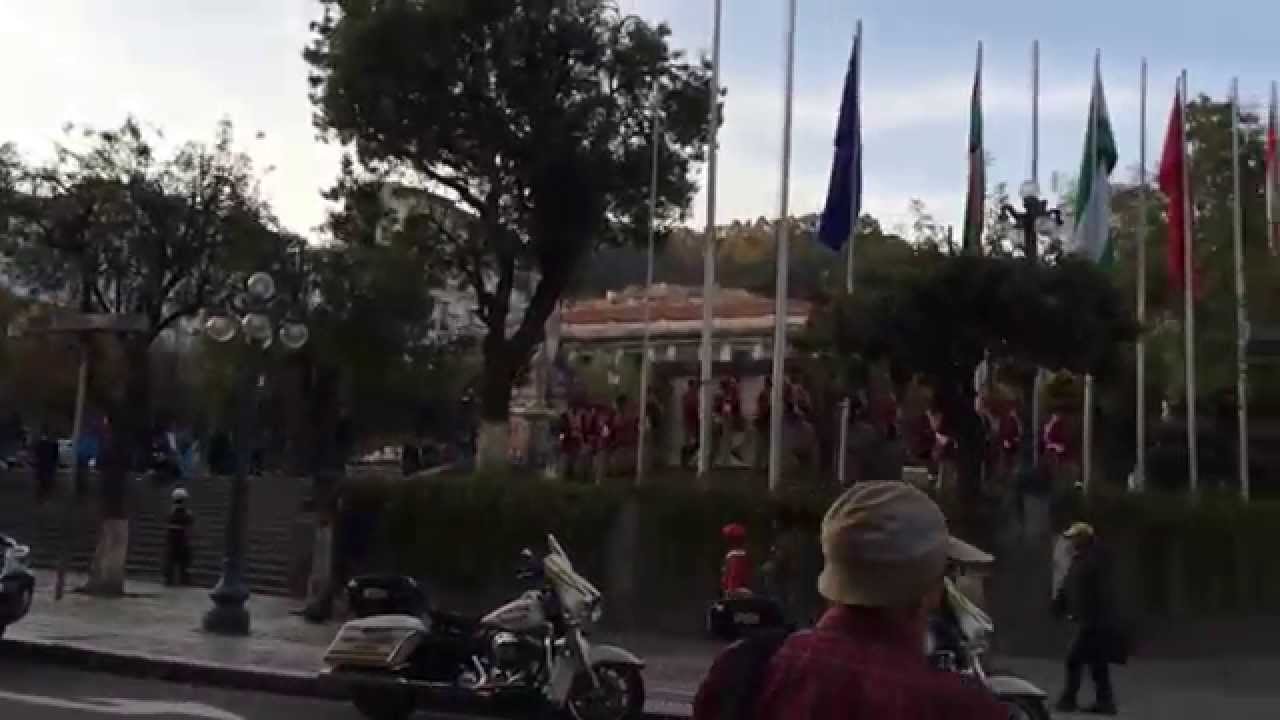 La Paz flag down ceremony