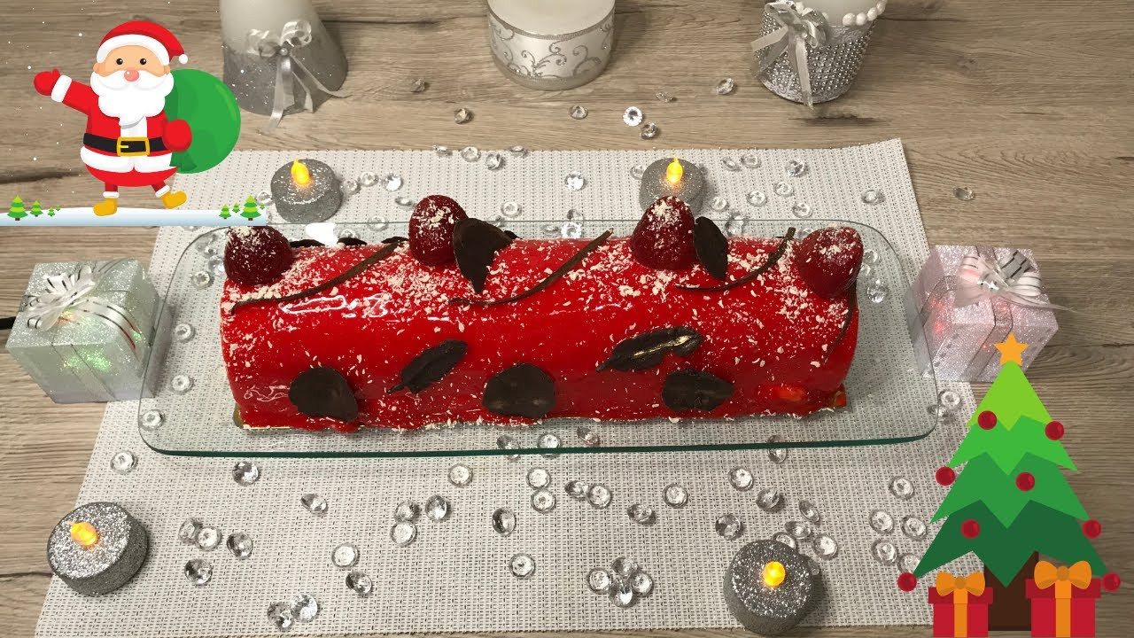 BÛCHE GLAÇÉE Á LA FRAISE