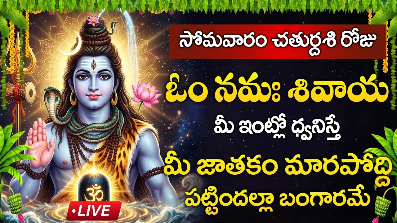 LIVE: సోమవారం రోజు ఓం నమః శివాయ ఒక్కసారి వింటే కోటి జన్మల పుణ్యం | Om Namah Shivaya ShivDhun
