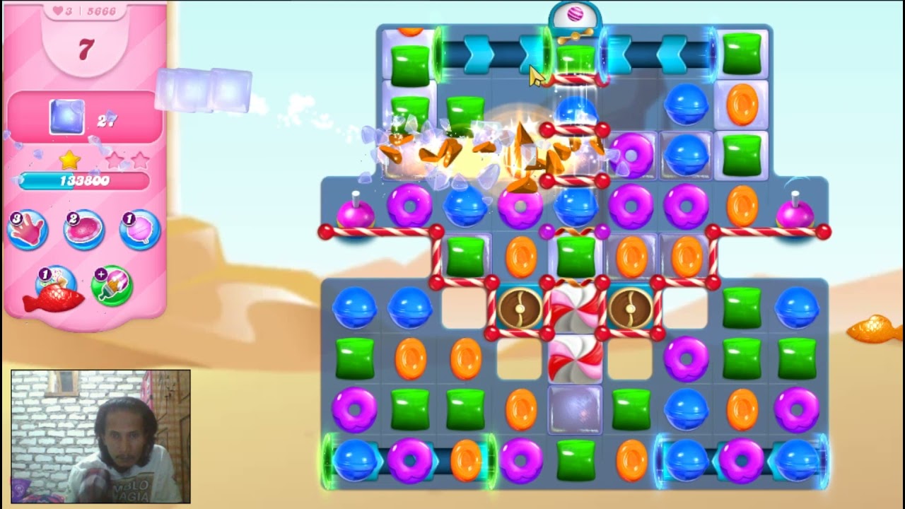 Candy Crush Saga Level 5666 - 1 Stars, 23 Moves Completed