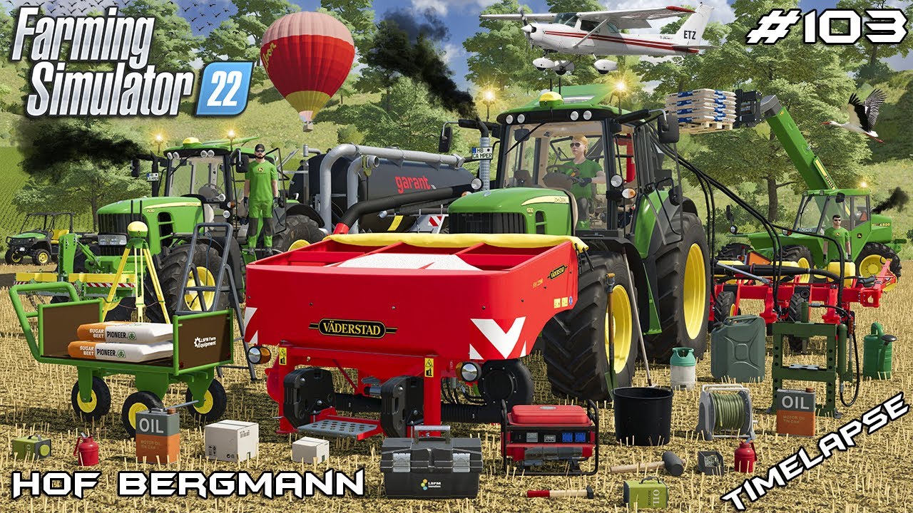 SPREADING SLURRY & PLANTING SUGAR BEETS w/JDs | Hof Bergmann | Farming Simulator 22 | Episode 103