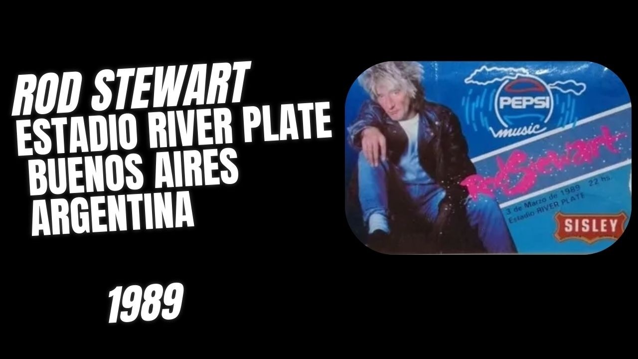 Rod Stewart at Estadio River Plate, Buenos Aires, Argentina March 3, 1989 #RODSTEWART