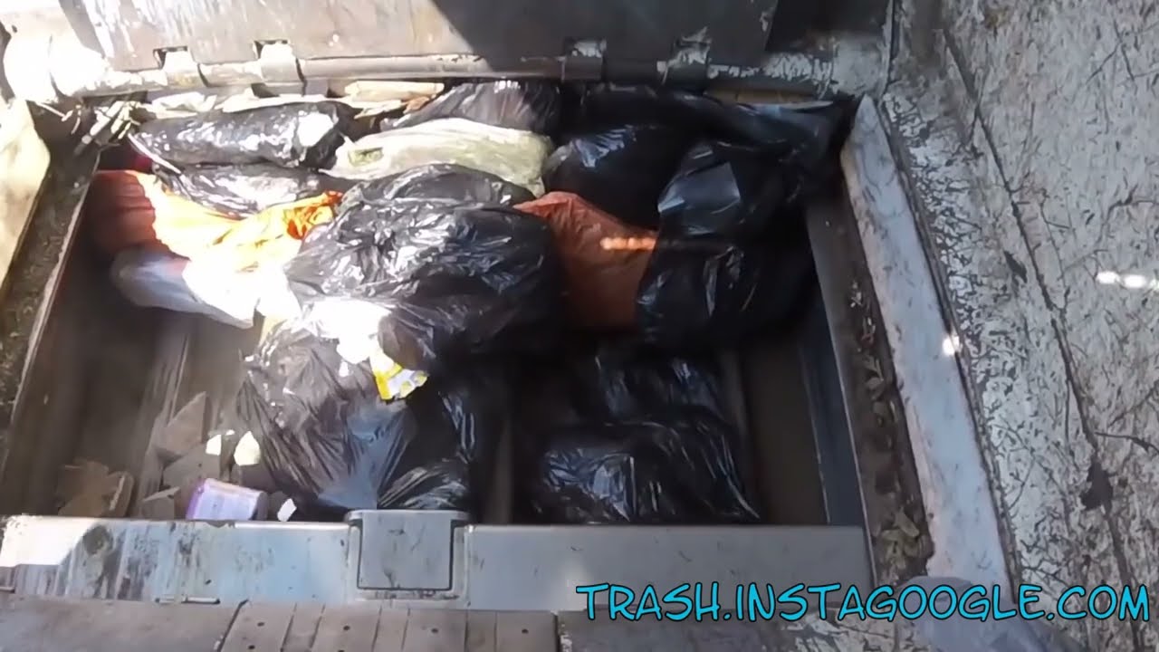 Satisfying ASMR Garbage Truck Crushing Smelly Trash Bags