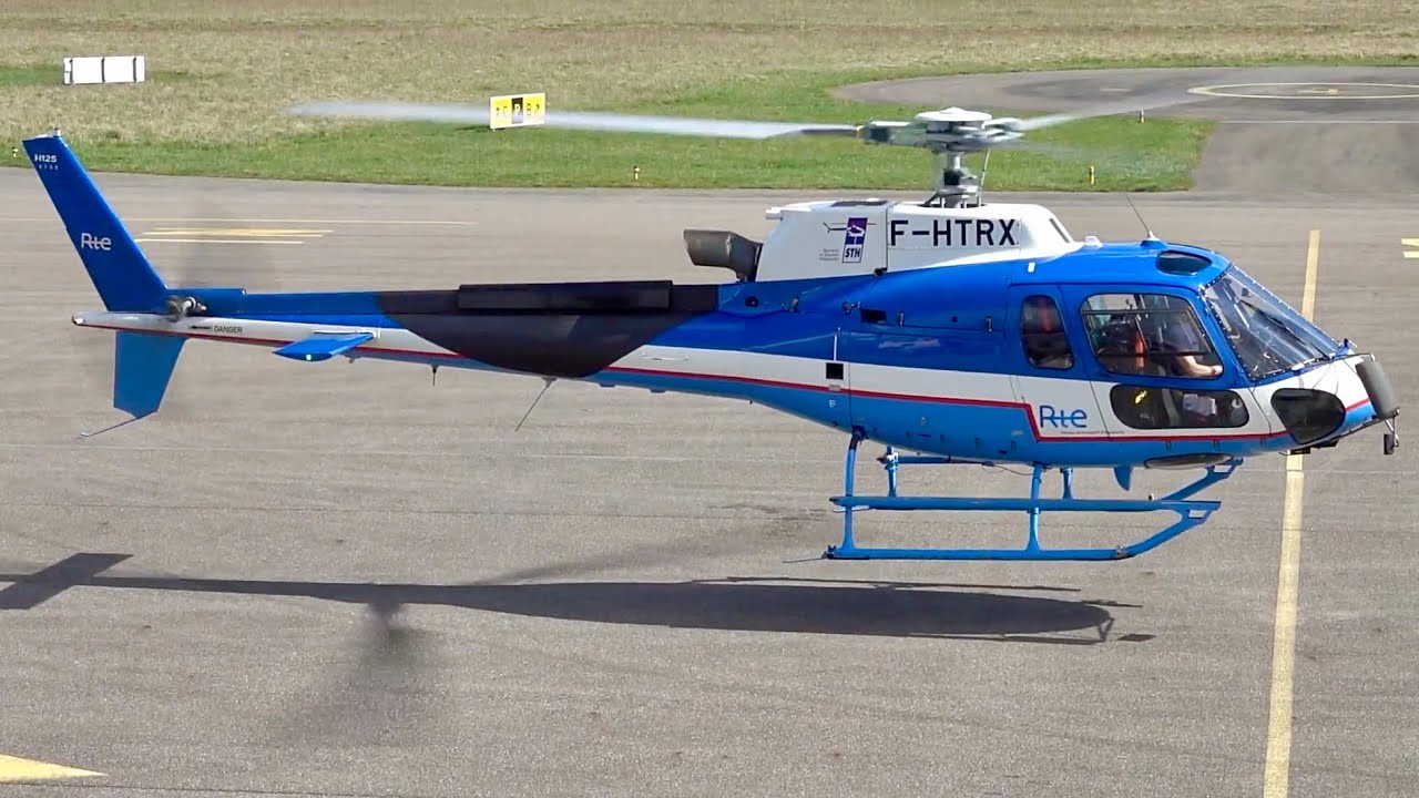 Airbus Helicopters H125 (AS350B3) | Startup & Takeoff at Nancy Airport #aviation #helicopter #cool