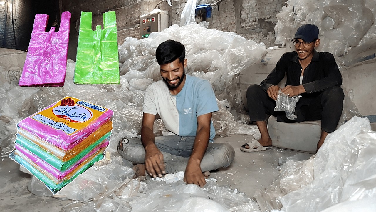 Amazing Recycling Process of Waste Plastic Bags to Make New Shopping Bags