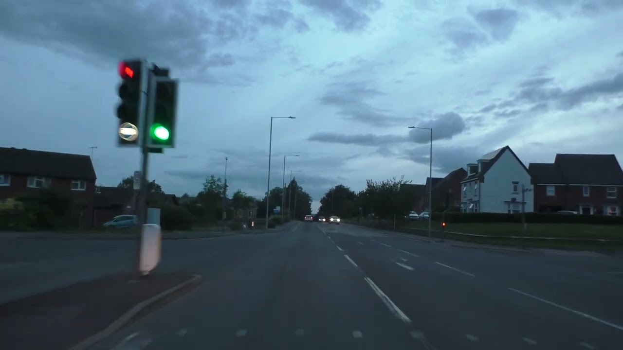 Driving On Newtown Road, Charles Hastings Way, Tallow Hill & George Street, Worcester, England