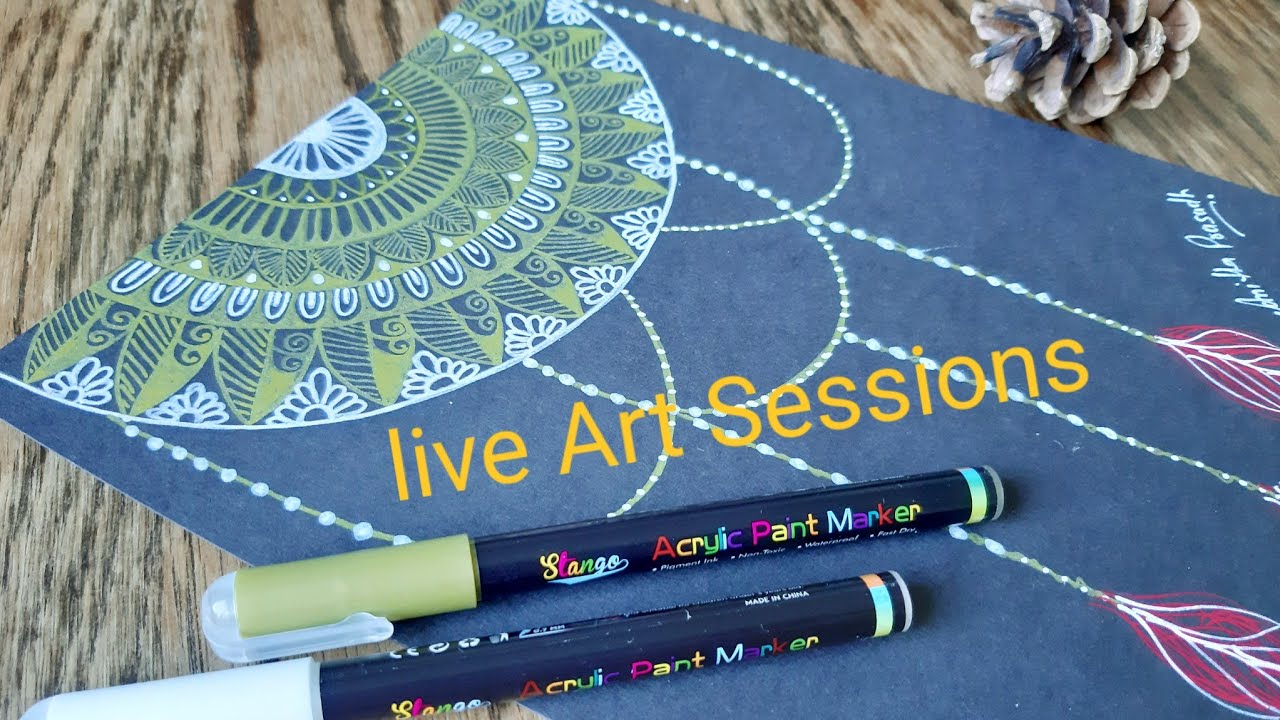 Live Art Session | step by step Mandala Art tutorial | Relaxing Art Therapy