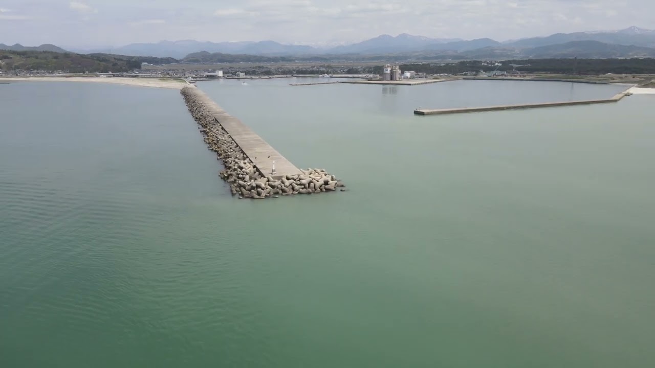 岩船漁港で空撮！！　新潟県村上市
