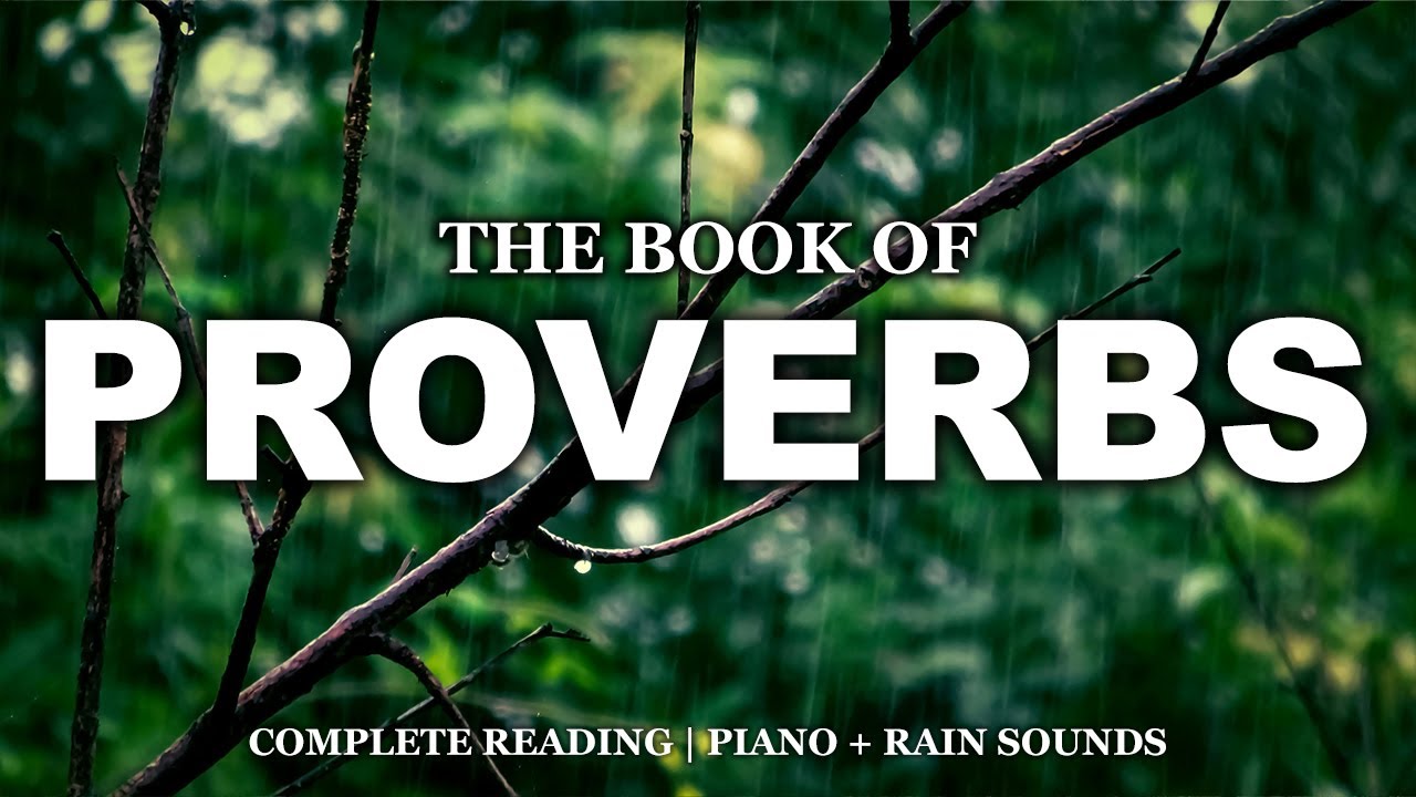 BOOK OF PROVERBS READ ALOUD | CALM RAIN & PIANO FOR WISDOM & REST