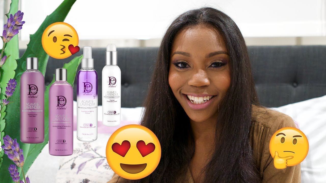 Tutorial | Curly to Straight with No Heat Damage using the Agave & Lavender Collection