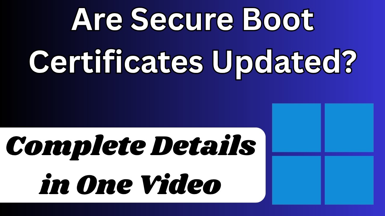Are Secure Boot Certificates Updated? | Secure Boot Certificate Not Installing!