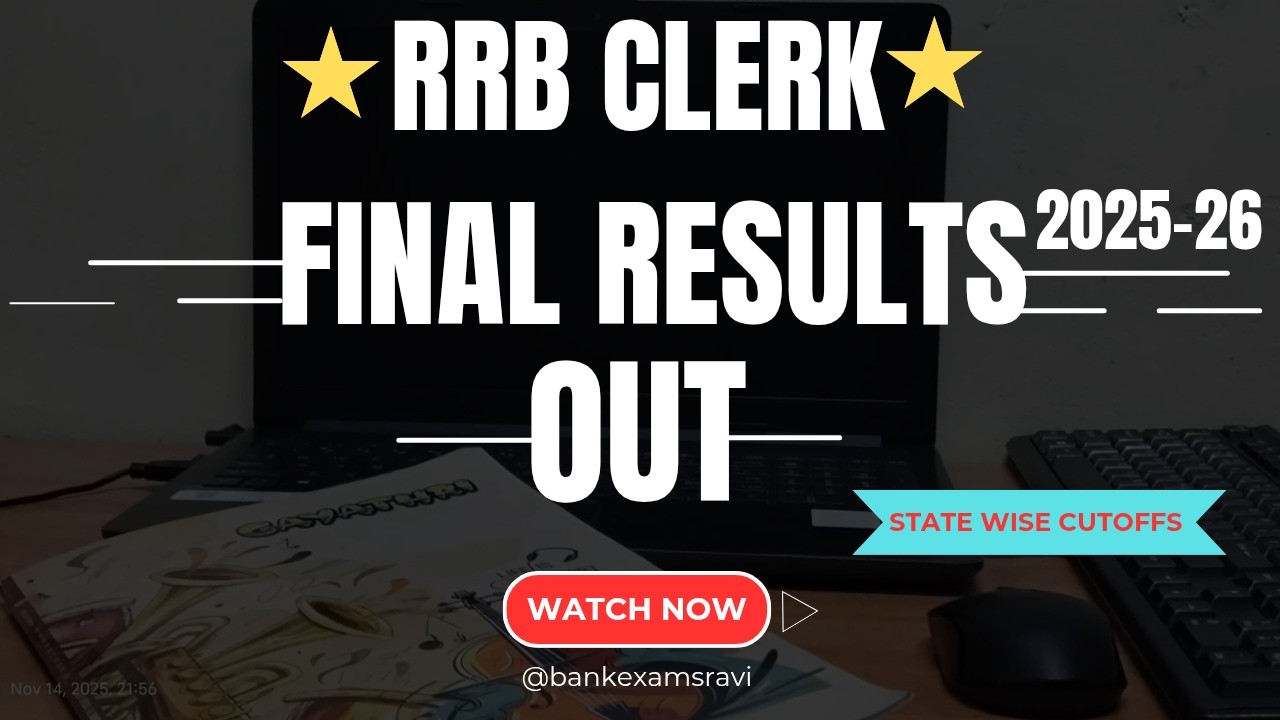 🥹✅ rrb clerk final result scorecard 🎉🥹🥹2025 | Karnataka cutoffs | bank exams ravi